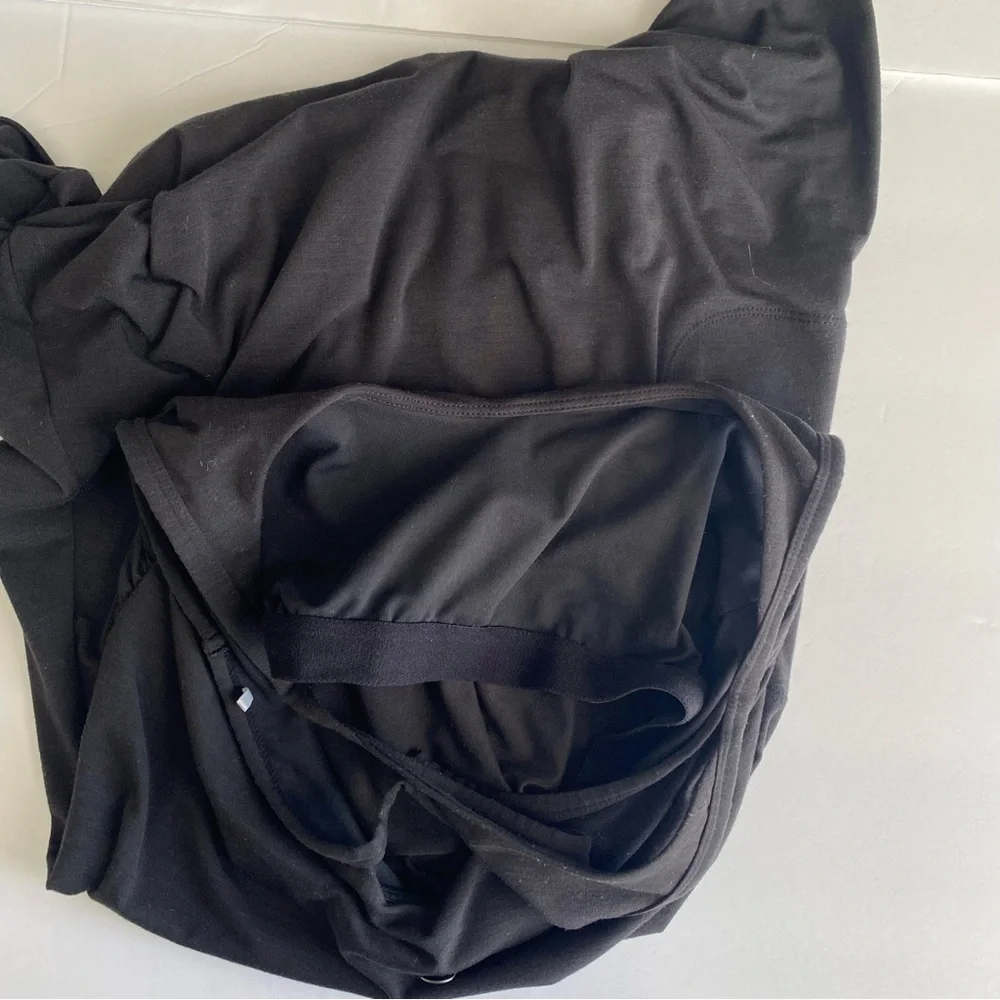 Prana Black Dress Built in Bra Strappy Activewear A-Line LBD Women's Small - Picture 8 of 9